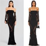 NWT Retrofete Chandler Dress Embroidered Lace Strapless Open Back Maxi Black Lg Photo 13