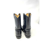 Justin Boots  Cora Round Toe Cowboy Boots Black‎ Leather Size 7 Photo 3