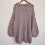 Free People  Lola Sweater Mini Dress Size Medium Purple Fall Winter Photo 5