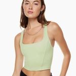 Aritzia Sunday Best Jagger Square Neck Corset Cropped Tank Top Green Size Large Photo 0