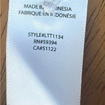 BeachLunchLounge red and white striped button up long sleeve shirt, size Large. Photo 2