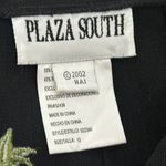 Vintage Pineapple‎ Embroidered Wide Leg Cropped Linen Blend Black Size 12 Photo 4