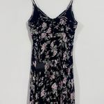 Lulus Esperanza Black Floral Midi Dress Photo 5