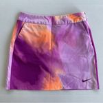 Nike Golf Dri-Fit Printed Woven Golf Skort Skirt Orange Purple Women’s Size 4 Photo 2