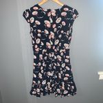 J.Crew  mercantile navy floral ruffle wrap dress Photo 9