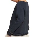 Roller Rabbit  Dark Gray Fringe Sweater Women’s Casual Boxy Photo 1