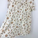 Madewell  Ruffle Button Front Trapeze Dress Floral Reef Cream Relaxed XS NWT Photo 14