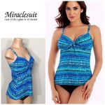 MiracleSuit blue tankini top. 8. NWT Photo 1