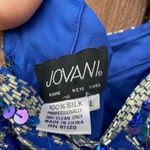 Jovani Vintage Silk Beaded Long Sleeve Gown Photo 1