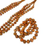 Chico's New  Orange Beaded 3 Strand Long Boho Necklace and Bracelet Set Photo 12