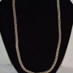 Source Unknown Vintage PE Stamped Copper/Grey Leather Braided Everyday Chain Necklace Photo 0