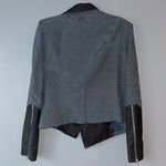 Helmut Lang Perma Jacquard Sleeve Combo Jacket in Dusty Sapphire Photo 9