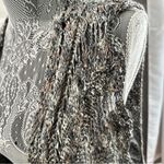 Chunky Knit Open Front Sweater Vest Cardigan – Neutral Gray Multi Black Size M Photo 3