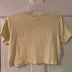 Obsessive Love Yellow Rhinestone Daisy Short Sleeve Crop Top Photo 3