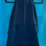 Vince  Navy Blue Crew Neck Sleeveless Layered Look Pullover Blouse Top Size S Photo 3