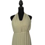 Lulus  Sage Green Convertible Strapless Maxi Dress Formal Wedding Guest Gown Sz S Photo 4