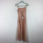 ASTR NWT The Label Pink Cowl Neck Satin Slip Midi Dress Size Medium Cocktail Photo 11