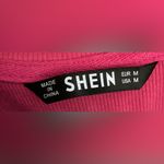 SheIn - Hot pink, short sleeve baby-T with stripe designs on the sleeves Size M Photo 4