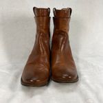 Frye Paige Short Riding Leather Ankle Boots Western Cowboy Pull On Cognac 6.5 Photo 1