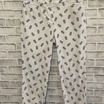 Talbots Women’s white w/ pineapple print perfect crop curvy casual pants 6 Photo 0