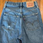 Levi's  501 Faded Distressed Ribcage Straight Ankle Jeans Inseam 26" Size 24 Photo 2
