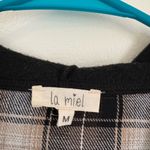 LA MIEL Black and Brown Plaid Shirt Size M Photo 3