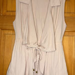 Altar'd State Alter’d State Blush Sleeveless Tie Front Vest Lightweight Drape Jacket Photo 0