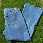 American Eagle Outfitters Next Level Stretch Dark Blue Flare Jeans Size 16 Photo 1