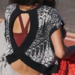 Free People NWT My Time Printed Tee in Black Geo Combo Photo 3