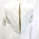 Milly NEW Womens 12 Tie Mod Dress White Cold Shoulder Wedding Bridal Elopement Photo 4