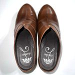 Dansko  Francine Womens Leather Wedge Clogs Heeled Shoes Slip On Brown Size 40 Photo 7