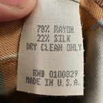 Connie Roberson | Small | Silk Jacquard Butterfly 3/4 Sleeve Button Down Kimono Brown Photo 8