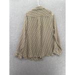 EXPRESS  Women's button Down Shirt Polka Dot Roll Tab Sleeve Size Small Sheer Photo 1