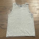 Blush Grey Cozy Raw Hem Tank Top - Size XS Photo 0