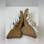 Mudd Y2K Vintage White and Brown Strappy Summer Block Casual Boho Heels Size 8M Photo 4