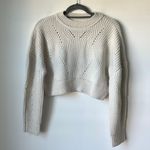 RD Style  White Cream Knit Cropped Sweater Photo 0