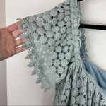 Tularosa Revolve Amelia Off the Shoulder Crochet Top Blue Sz Medium Boho Photo 7