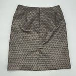 Charter Club Pencil Skirt 14 Women Shiny Gold Knee Length Metallic Lined Photo 1