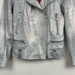 S.W.OR.D Women’s Gray Leather Biker Moto Jacket Size EU 42 US 6 Photo 6