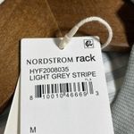 Nordstrom Cali Be Gray New Sweatshirt Striped Layered Oversized Medium Photo 9