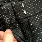 Ann Taylor NWT  Polka Dot PANTS Black, Womens Sz 14 w/Stretch Textured Bus Casual Photo 4
