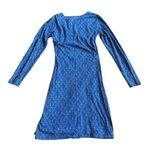 Kuhl Long Sleeve Stretch Dress Blue Boho Print Ruched Comfy Size Small Women's Photo 7