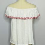 J.Crew Rose Off The Shoulder Embroidered Top XXL Photo 2