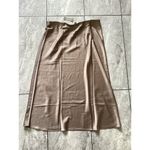 J.Crew  Warm Boulder Beige Gwyneth Slip Skirt High Waist Knee Length Satin L Photo 3