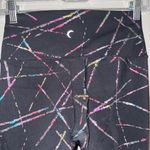 Zyia  Black with Multicolor Pattern Cropped Atheltic Leggings size 4 -#720 Photo 2