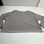 Bryn Walker  Top Womens Medium Button Back Long‎ Sleeve Boxy Soft Brown Grey Gray Photo 8