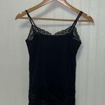 White House | Black Market  Lace Bottom Cami Top v-neck black Photo 5