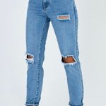 Princess Polly Hayden Knee Rip Jeans Mid Wash Denim Photo 0