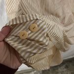 Oscar de la Renta  Expressions Cream Striped Blouse Size 12 Photo 8