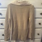 fab'rik  Mixed Media Knit Jacket in Cream and Tan Fur Shrug M/L Photo 3